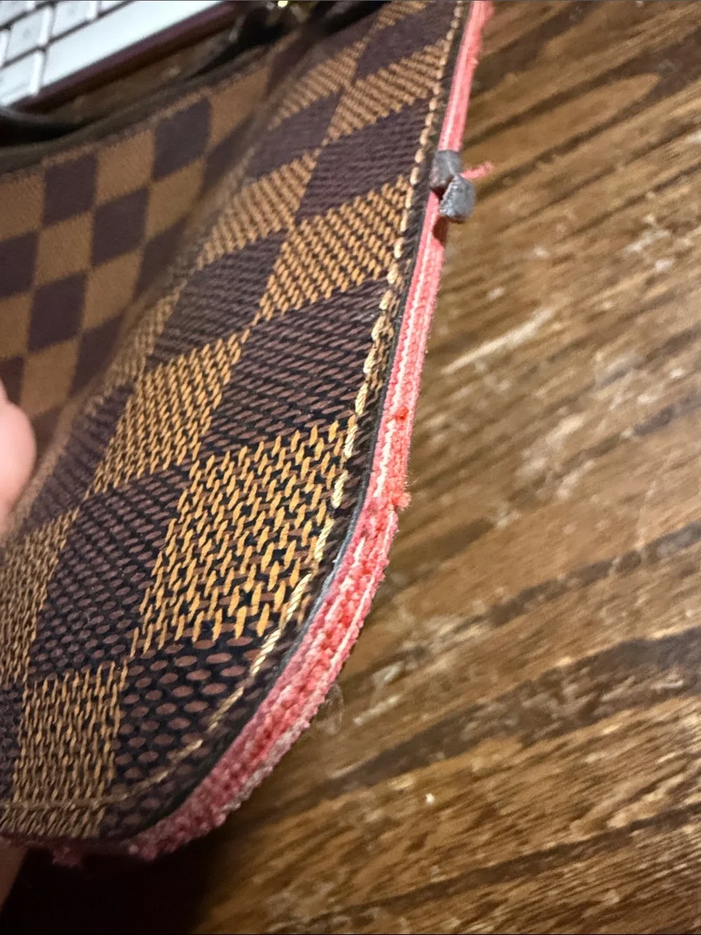Authentic Louis Vuitton Brown Damier Graphite Zip Wristlet Pouch
